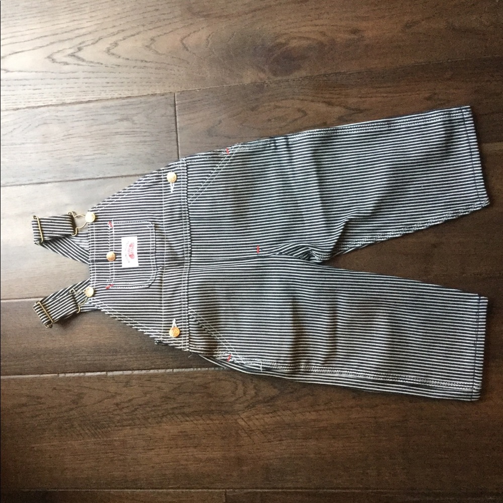 Black and white overalls.  New with partial tags.